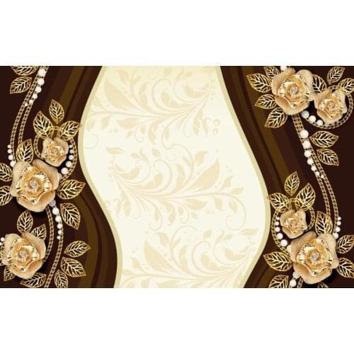 European jewelry flower 3D background wall wallpaper for walls 3 d for living room