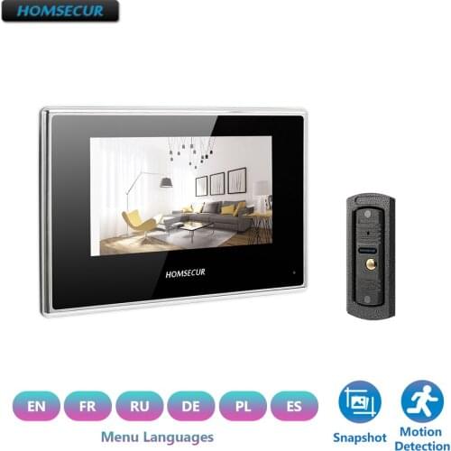 HOMSECUR 7" Wired Video&Audio Smart Doorbell Hands-free Home Intercom+for Security BC011-S+BM718-B
