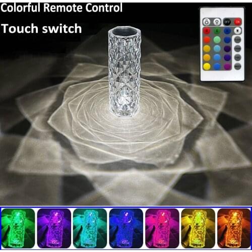 Crystal Kartell Table Lamp LED USB Diamond Bright Desk Lamps Touch Switch For Bedroom Bedside Acrylic Night Light Romantic Decor