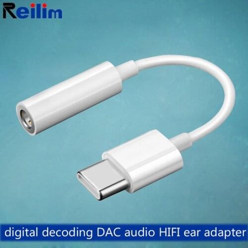 Reilim usb c to 3.5mm Earphone cable Adapter DAC audio HIFI ear converter 3.5 audio Jack for iPad pro Google Pixel 3/3 XL/2/ 2XL