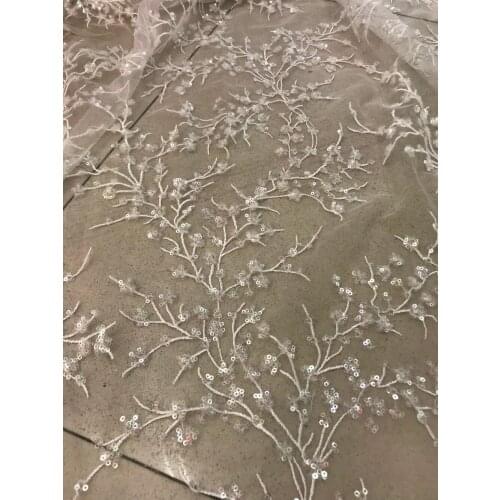 Beautiful SYJ-12332 Nigerian fabric for party dress new African embroidered lace fabric