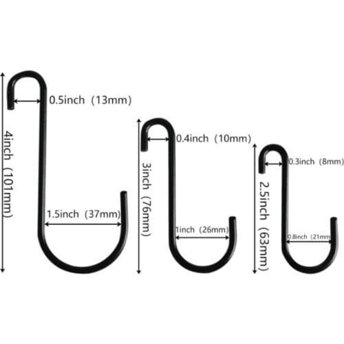 10pcs S Hooks Hanging Hook Heavy Duty Hangers for Hanging Clothes Pans Plants Wholesale