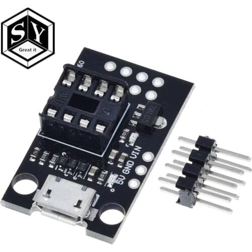 1PCS Great IT Development Board For ATtiny13A/ATtiny25/ATtiny45/ATtiny85 Programming Editor Micro Usb Power Connector