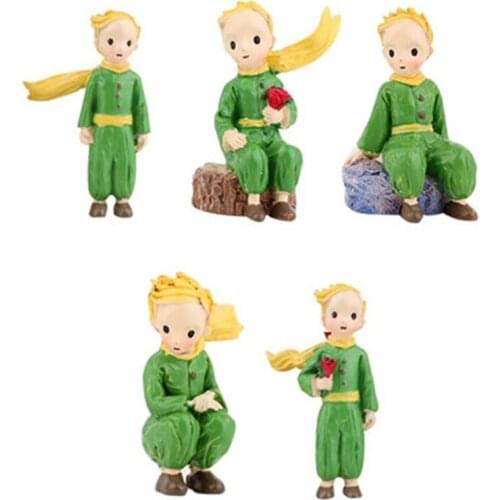 Little Prince Plant Decor Figurines Desktop Crafts Ornament Standing Miniatures Cake Decoration Mini