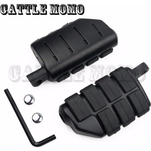 Motorcycle Foot Pegs Anti Vibration Skidproof For Harley Aluminum Rubber Front Rear Motorcycle Foot Rests Foot Pegs