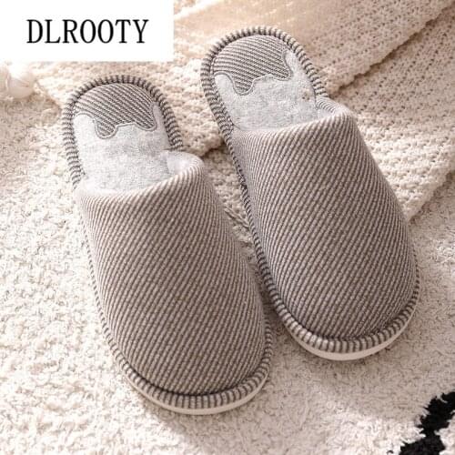 Men Slippers Winter Warm Indoor Fashion Platform Silent Non-slip Shoes Man Slides Flat Casual Solid Comfortable