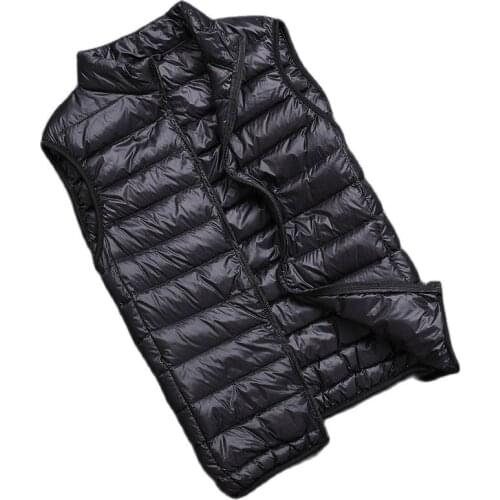 Men Down Vests Autumn Boys Down Vest Light Down Jackets Men Warm Outerwear M L XL XXL 3XL 4XL