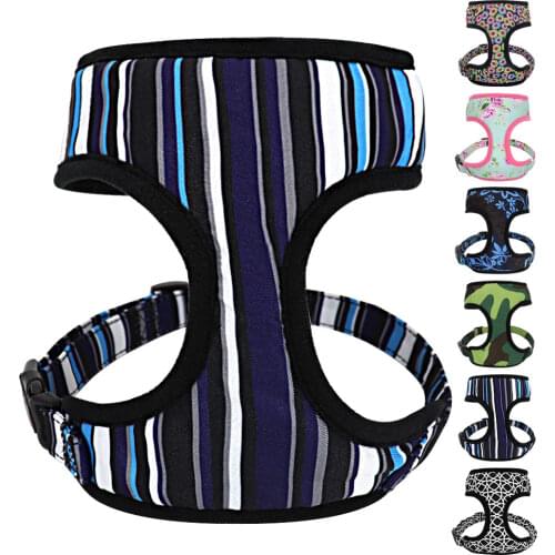 Nylon Dog Harness Breathable Mesh Dog Harnesses Vest Adjustable Pet Vests For Small Medium Large Dogs Cats Pets Supplies Bulldog