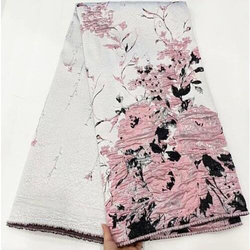 2021 Latest High QualityJacquard African Nigerian Tulle Lace Fabric Swiss Organza Embroidery Party Prom Dress Wedding 5Yard