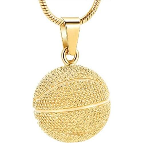 Cremation Keepsake Pendant Necklace for Ashes Basketball Shape Hold Loved One Ashes Keepsake Memorial Jewelry(only pendant