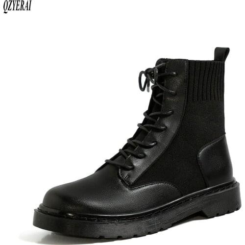QZYERAI black Riding boots Genuine leather Female boots Womens boots Autumn and winter cowhide Womens shoes Size 34-40