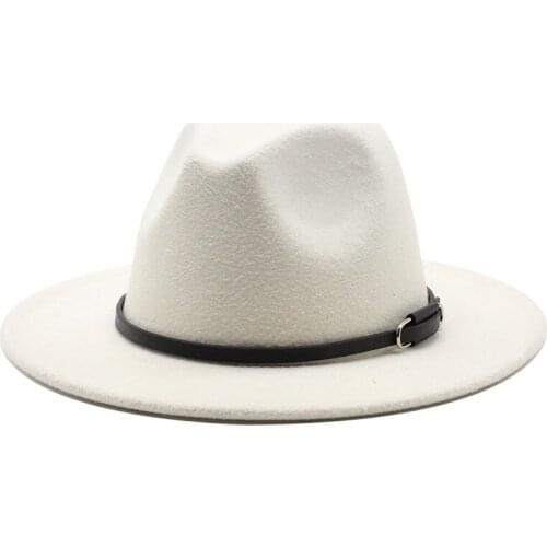 Mens wool warm shallow top fedora fashion trend unisex caps solid color 60CM large size hats male classic bone bowler hat women