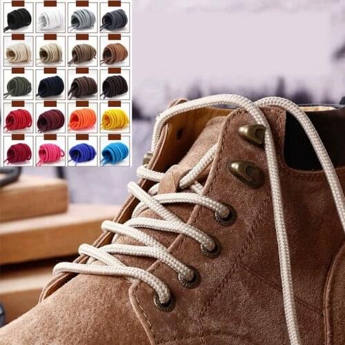 1 Pair Martin Boot Shoelace Polyester Solid Classic Round Shoelaces Casual Sports Boots shoes Lace Length 90cm/120cm/150cm