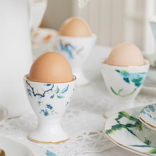 Egg Cup Breakfast European Bone China Egg Carton Ceramic Egg Holder Creative Egg Cup Practical Egg Base Tableware