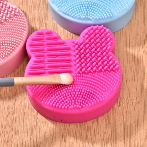 Dry And Wet Silicone Makeup Brush Cleaner Pad Foundation Makeup Brush Scrubber Board Pad Make Up Washing Brush Mat Sponge Tool