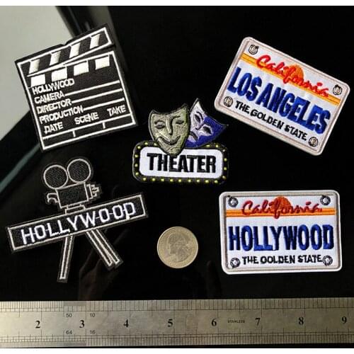 3D Iron OnEmbroidery Cloth Patch American Hollywood Appliques Clothing Shoes Hat Refit Thermoadhesive Stickers Letter Patches