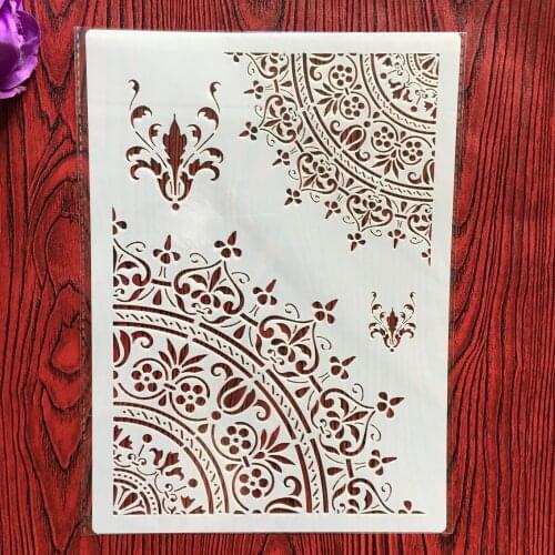 A2 size 42 * 59.4cm Mandala DIY Stencils Wall Painting Scrapbook Coloring Embossing Album Decorative Paper Card Template,wall