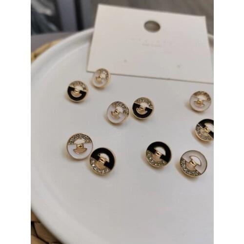 High-end metal Pearl shirt, cardigan, button, Chiffon shirt, round button collar, long sleeves, small buttons for men and women