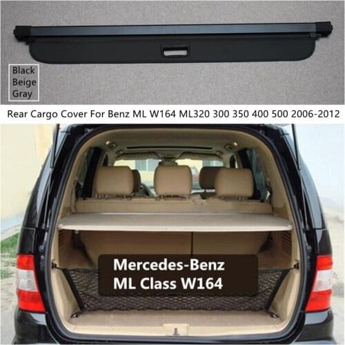 Rear Cargo Cover For Benz ML W164 ML320 300 350 400 500 2006-2012 Privacy Trunk Screen Security Shield Shade Auto Accessories