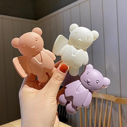 Harajuku Multicolor Resin Cute Bear Hair Claws for Women Fashion Hair Accessories Lovely Animal Hairwear Hairclips Jewelry New