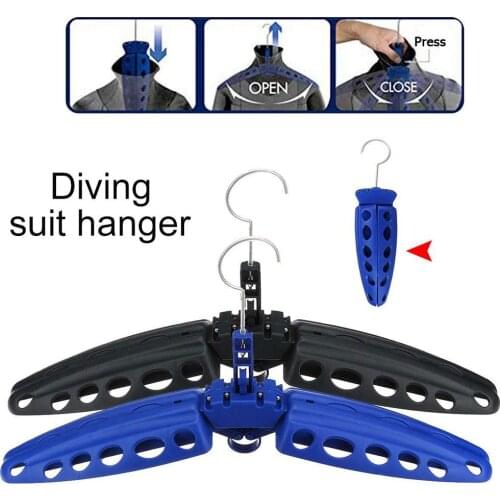 1PC Diving Hanger Multi Purpose Foldable Hanger Stand for Snorkeling Diving Surf Wetsuit Drysuit Outdoor Travel Swimwear Hanger