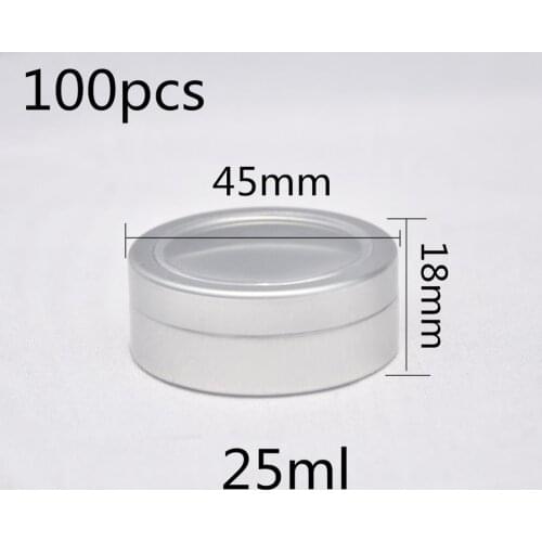 100pcs Aluminum Tin Jar Cosmetic Container Round Tin Can with Screw Lid for DIY Crafts,Cosmetics,Salve,Candle,Travel Storage