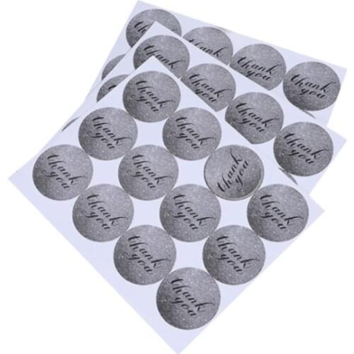 1200pcs/lot 'thank you' Grey DIY Decorative Sticker Multi Paper Adhesive Handmade Products Gift Packing Decoration Sticker Label