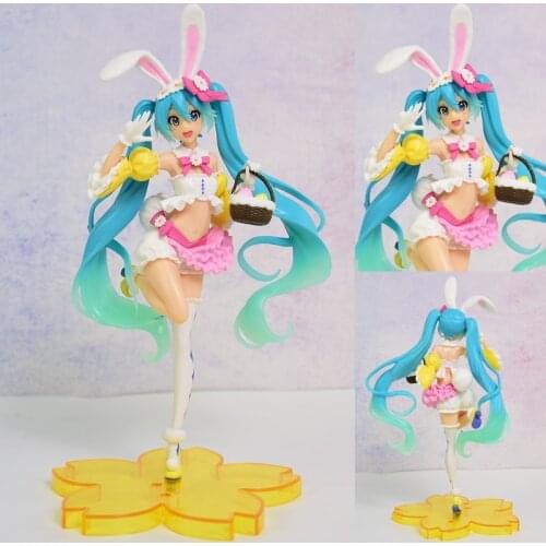 Funny Joy Anime Hatsune Miku Spring Clothes Rabbit Ears Hatsune Jingpin Hand-made Beautiful Girl Decoration Doll Model Toy Gift
