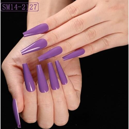 5 Sets Luxury Professional Acrylic Nail Kit Ballerina False Nail Tips Super Long Ballet Coffin Fake Nails Art Salon Nail Display