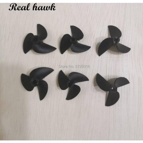 5pcs Rc Boat Propeller 3-Blade Boat Nylon Positive or Reverse Propellers For 3.0/4.0mm Shaft Rc Boat 3 Blade Plastic Paddles