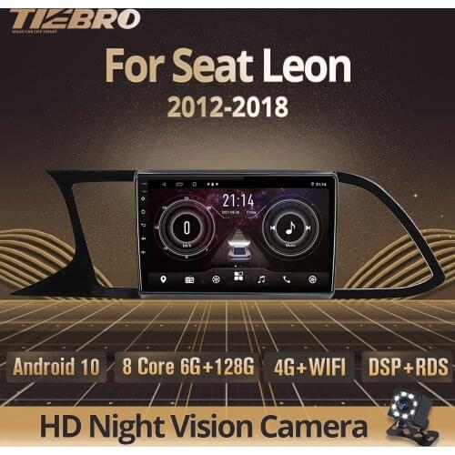 TIEBRO 2Din Android10 Car Radio For Seat Leon 2012-2018 Stereo Receiver GPS Navigation Auto Radio DSP Car Multimedia Player IGO