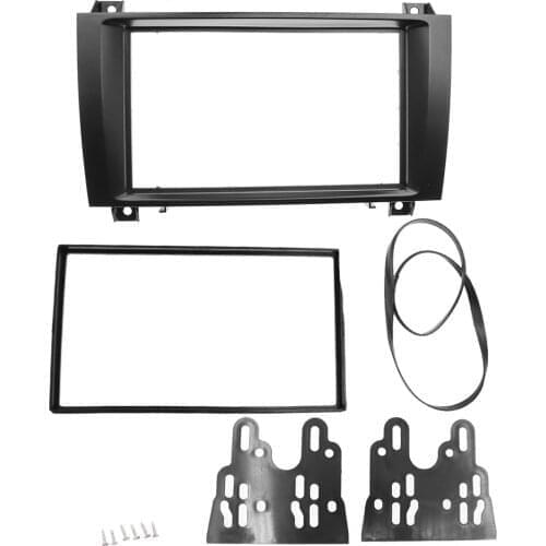 Car Stereo Dash Kit 2 din Radio Fascia DVD Panel Double Din Frame Kit for MERCEDES-BENZ SLK Class (R171) 2004-2011