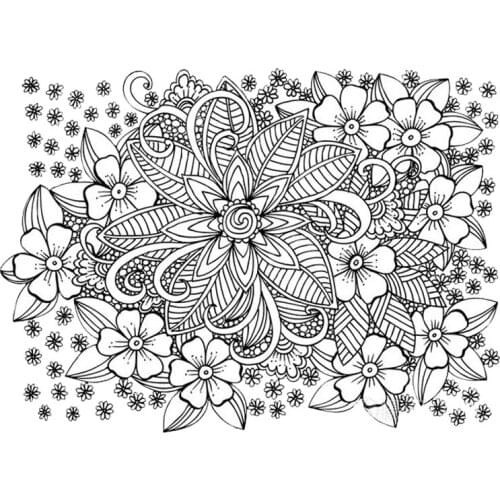 DABOXIBO Full Page Flower Background Clear Stamps Mold For DIY Scrapbooking Cards Making Decorate Crafts 2021 NEW Arrival