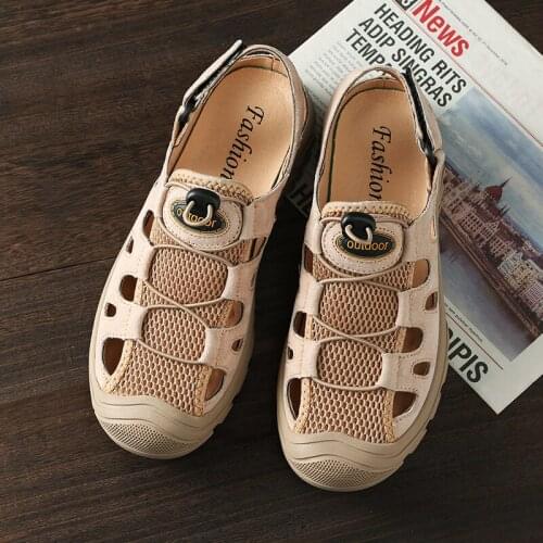 For 39 flat geta sandalen men hollow sports beach trekking sandals homens s sandles slippers sneaker sandale luxury praia size