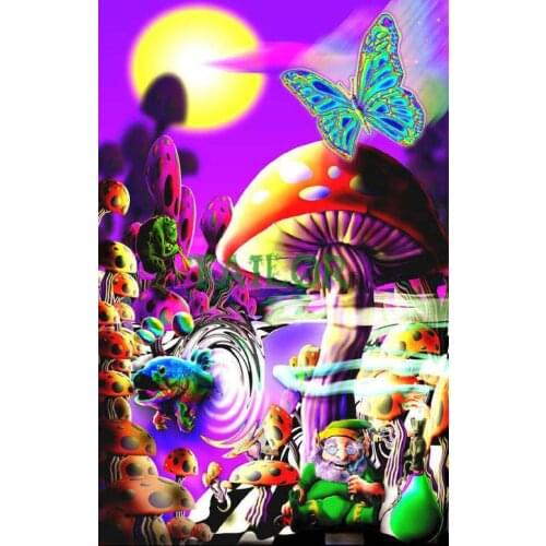 Home Decor Gift haft diamentowy set Full square Cross stitch 5D diamond painting Cuadros mushroom animal Cartoons art butterfly