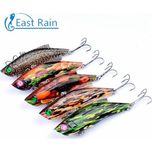 East Rain 9cm 26.5g 5pcs Painted All Range Bait Freshwater Saltwater Fishing Lure Sinking VIB Artificial Hard Bait Free Shipping