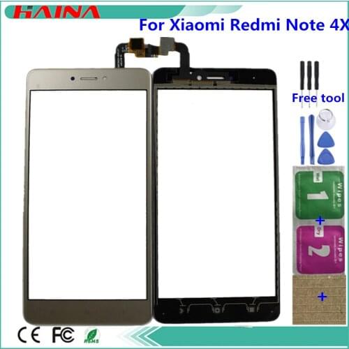 3m Tape Touch Panel Touchscreen For Xiaomi Redmi Note 4X Smartphone Touch Screen Digitizer Front Glass Sensor With tools