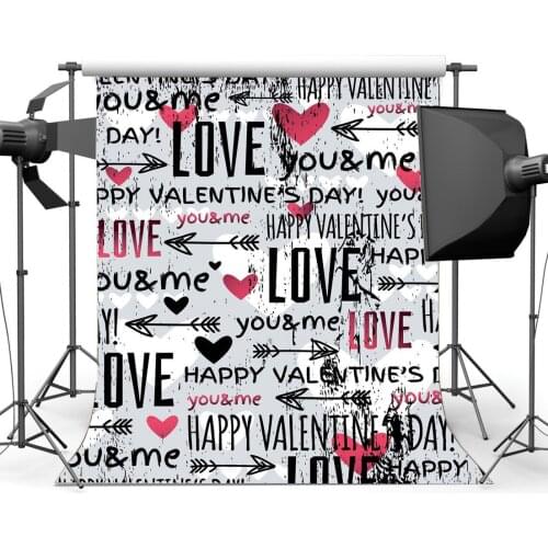 Happy Vlaentines Day Backdrop Sweet Love You and Me Cupids Arrow Bokeh Hand Painted Romantic Wallpaper Photography Background