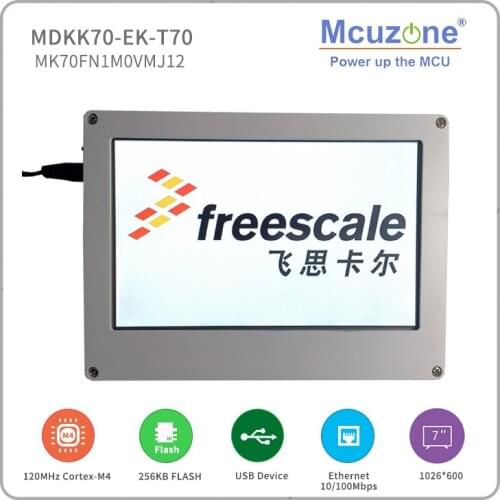 Freescale Kinetis K70 based MDKK70-EK_T70 Development kit, 128MB DDR2, 256MB NAND, LCD, Ethernet, CAN, UARTx6, 16BitADC