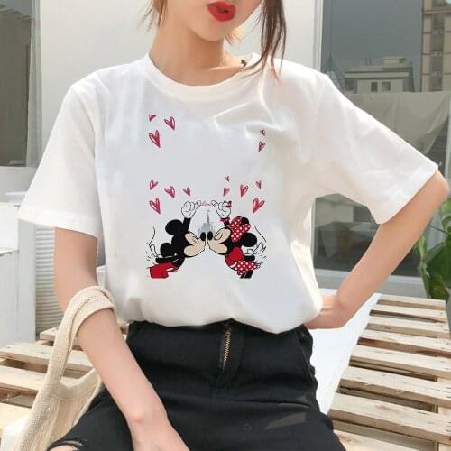 Disney Mickey Mouse Womens Clothing Ropa Aesthetic Mujer Summer T Shirt Spain Woman Harajuku Trend Top Tee Urbano Free Shipping