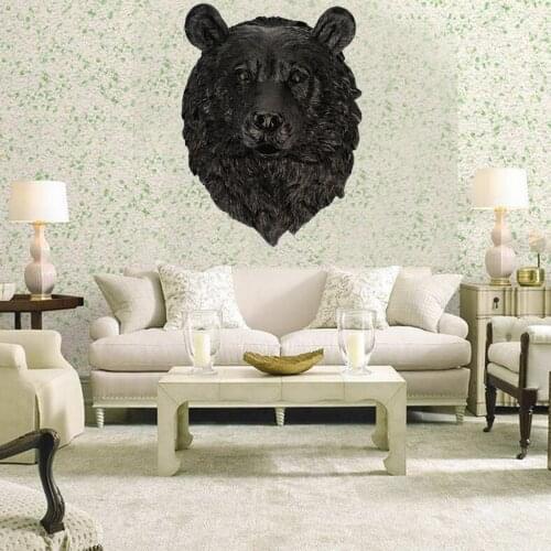 Animal Head Art Wall Decor Resin Bear Bull Head for Wall Mount Decor