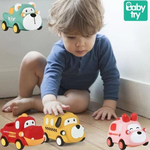 Pull Back Cars Baby Toys for 0 12 24 Months Montessori Soft Toys for One Two Year Old Birthday Gift Cartoon Carros Juguetes Bebe