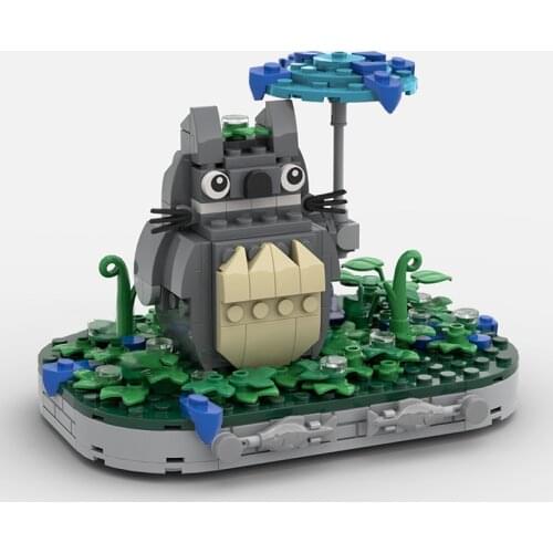 MOC Lucky Cating Cartoon Anime Figure Decoration Building Blocks Series Model Auspicious Gift Bricks Classic DIY Childrens Toys