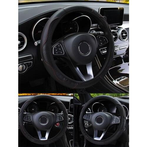 Car Steering Wheel Cover Leather Covers For Nissan Qashqai Juke Almera Micra Primera Versa Note Kicks Teana Interior Accessories