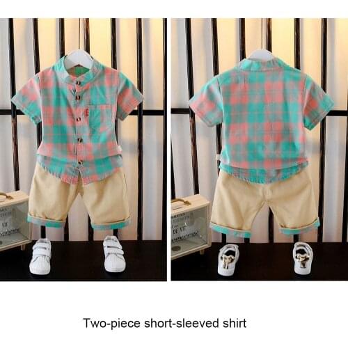 2021 Summer Boys Shirt and Shorts Pants 2 Pieces Clothing Sets Kids Clothes Baby Boys Clothes Childrens Clothing Sets