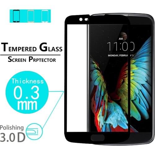 BEST Anti-Scratch 3D full Curved Tempered Glass Film for LG K10 5.3" full cover toughened Protective film screen protector films