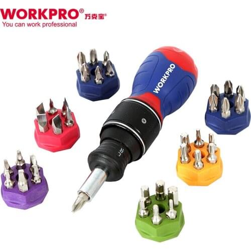 WORKPRO Screwdrivers Multipurpose 38 in1 Screwdriver Set Stubby Ratchet Screwdriver with Bits