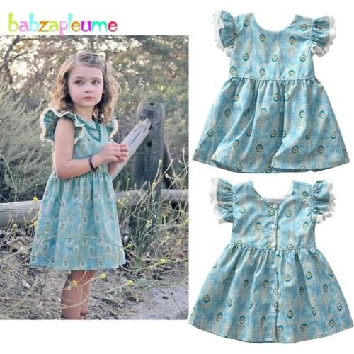 Babzapleume 2018 New Kids Costume Summer Princess Toddler Dress For Baby Girls Clothes Cute Sleeveless Children Dresses BC1732