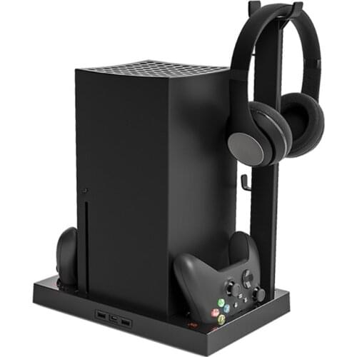 2021 New 2-in-1 Charging Station Dock Cooling Fan with Headset Holder Compatible with X-Series S Cooler System Accessories