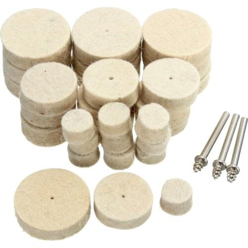 Brand New 33Pcs Soft Felt Polishing Buffing Wheel Mixed Accessory for Rotary Tool